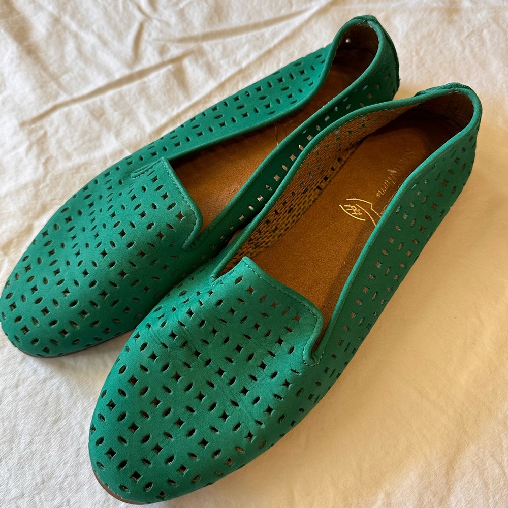 Aerosoles women's you betcha slip-on loafer, blue/green leather, 9 us - Picture 3 of 5